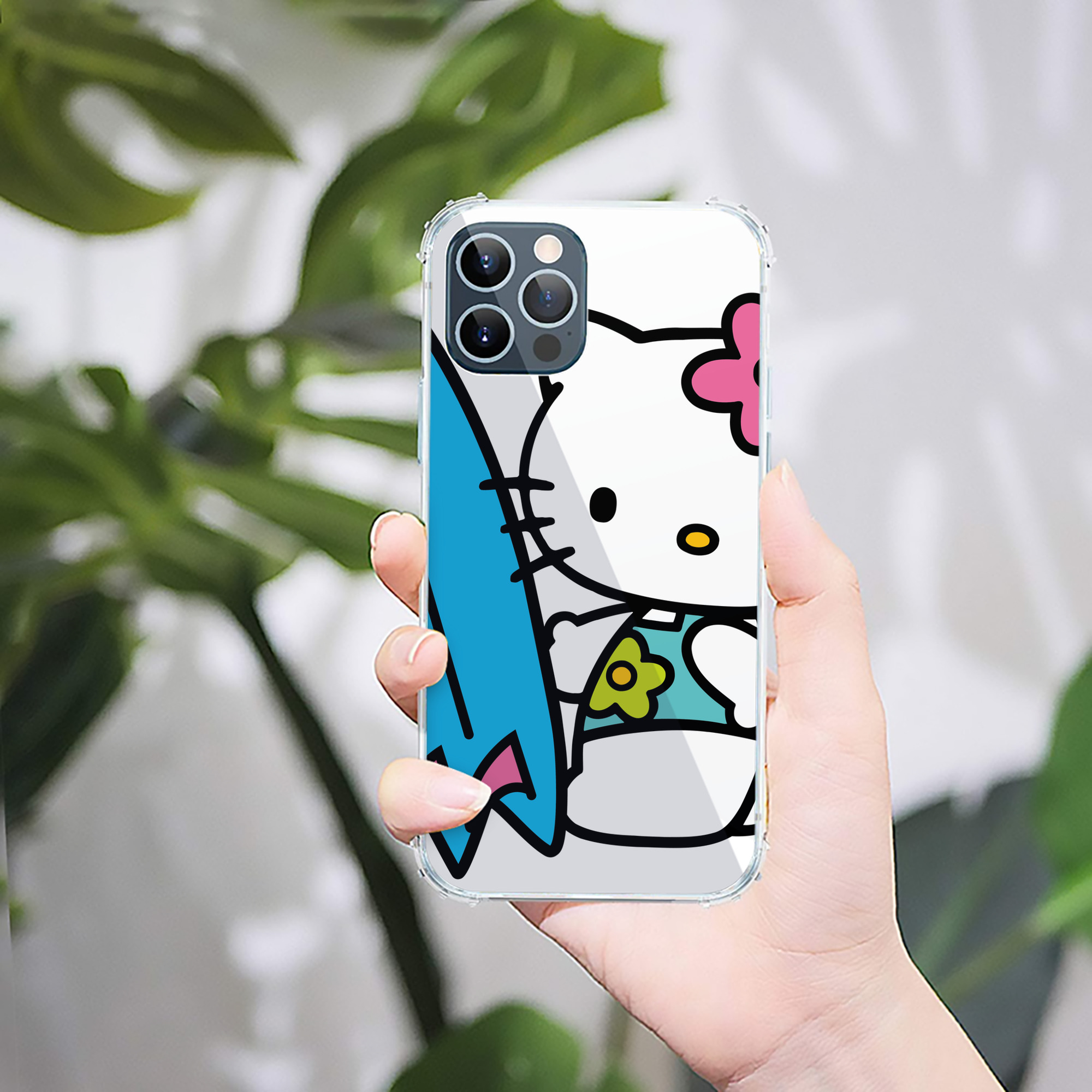 （画像用） Hello Kitty ハローキティ 【iPhone 12シリーズ対応】透明スマホケース（クリアソフトケース）